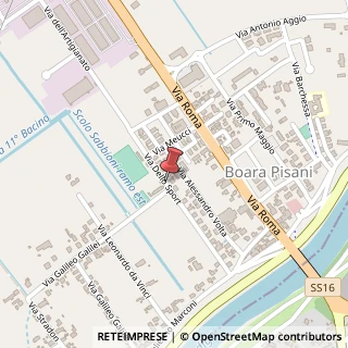 Mappa Via dello Sport, 27, 35040 Boara Pisani, Padova (Veneto)