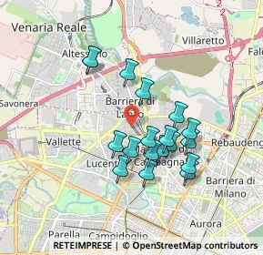 Mappa Via Alfonso Badini Confalonieri, 10151 Torino TO, Italia (1.51333)