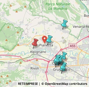 Mappa Via Cervino, 10044 Pianezza TO, Italia (4.09)