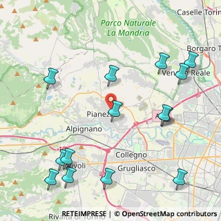 Mappa Via Primo Levi, 10044 Pianezza TO, Italia (5.34929)