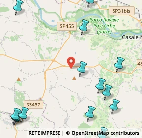 Mappa Strada Cascina Crosia, 15030 Treville AL, Italia (7.233)