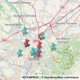 Mappa Via Nino Oxilia, 10155 Torino TO, Italia (3.44167)