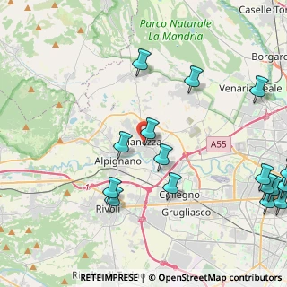 Mappa Via Don Bosco, 10044 Pianezza TO, Italia (6.3625)