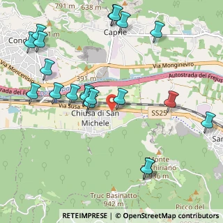 Mappa Via Torino, 10050 Chiusa di San Michele TO, Italia (1.252)