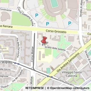 Mappa Strada delle Vallette, 82, 10151 Torino, Torino (Piemonte)
