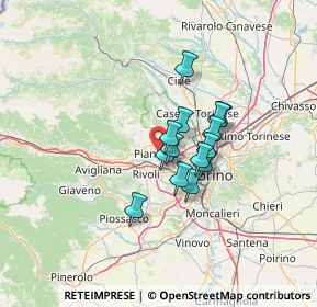Mappa 10044 Pianezza TO, Italia (8.68143)