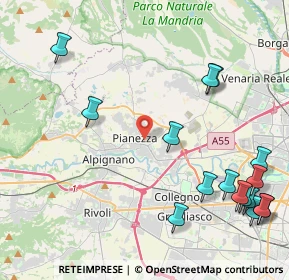 Mappa 10044 Pianezza TO, Italia (5.60313)