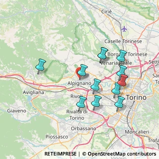 Mappa Via S. Gillio, 10091 Alpignano TO, Italia (7.14583)