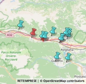 Mappa Vicolo Superiore, 10050 Vaie TO, Italia (6.41)