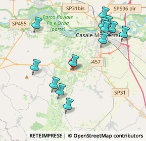 Mappa SP 457, 15020 San Giorgio Monferrato AL, Italia (4.46692)