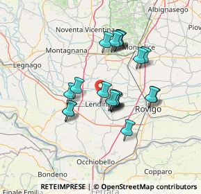 Mappa Via Saguedo Centro, 45026 Lendinara RO, Italia (11.1745)