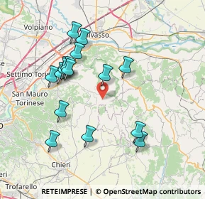 Mappa Strada Comunale da Cinzano a Rivalba, 10090 Cinzano TO, Italia (7.38813)