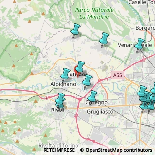 Mappa Via San Giuseppe Cottolengo, 10044 Pianezza TO, Italia (6.2325)