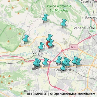 Mappa Via San Giuseppe Cottolengo, 10044 Pianezza TO, Italia (3.8175)