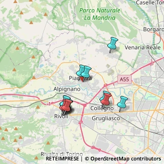 Mappa Via San Giuseppe Cottolengo, 10044 Pianezza TO, Italia (3.44786)