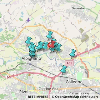 Mappa Via San Giuseppe Cottolengo, 10044 Pianezza TO, Italia (1.19529)