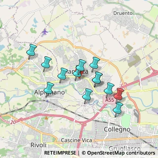 Mappa Via San Giuseppe Cottolengo, 10044 Pianezza TO, Italia (1.51846)