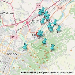 Mappa Piazza Antonio Gramsci, 10099 San Mauro Torinese TO, Italia (3.57667)