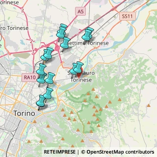 Mappa Piazza Antonio Gramsci, 10099 San Mauro Torinese TO, Italia (3.85333)