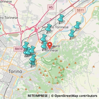 Mappa Piazza Antonio Gramsci, 10099 San Mauro Torinese TO, Italia (3.75083)