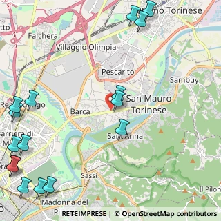Mappa Str. di S. Mauro, 10157 Torino TO, Italia (3.38438)