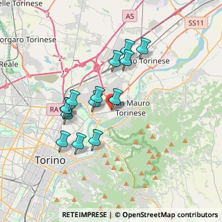 Mappa Str. di S. Mauro, 10157 Torino TO, Italia (3.23143)