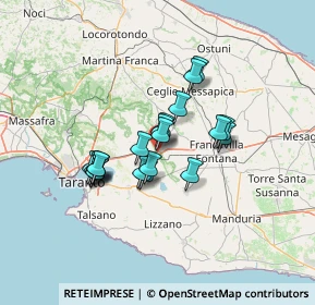 Mappa Via Benedetto XV, 74023 Grottaglie TA, Italia (10.6815)
