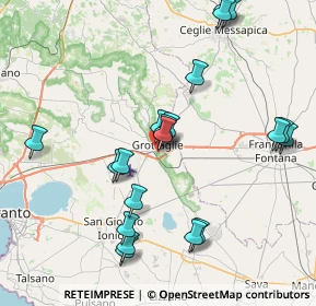 Mappa Via Benedetto XV, 74023 Grottaglie TA, Italia (9.099)
