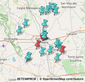 Mappa Via Carlo Pisacane, 72021 Francavilla Fontana BR, Italia (7.4755)