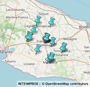 Mappa Via Monte Grappa, 72021 Francavilla Fontana BR, Italia (9.5495)
