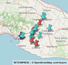 Mappa Viale Ionio, 74023 Grottaglie TA, Italia (10.8055)