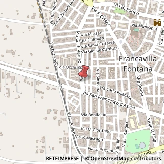 Mappa Via Giuseppe di Vagno, 188, 72021 Francavilla Fontana, Brindisi (Puglia)
