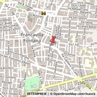 Mappa Via Regina Elena, 83, 72021 Francavilla Fontana, Brindisi (Puglia)