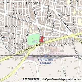 Mappa Via Filippo d'Angiò, 9, 72021 Francavilla Fontana, Brindisi (Puglia)