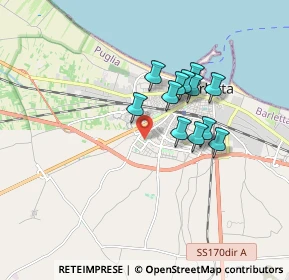 Mappa Via dei Salici, 76121 Barletta BT, Italia (1.44583)