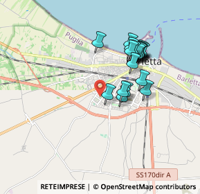 Mappa Via dei Salici, 76121 Barletta BT, Italia (1.7015)