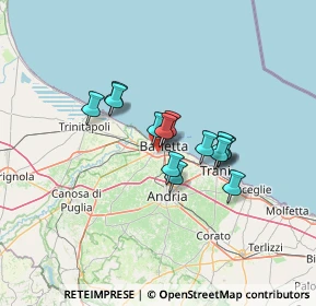 Mappa Via Artemisia Gentileschi, 76121 Barletta BT, Italia (10.07286)