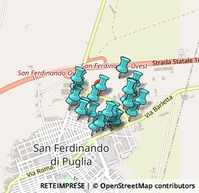 Mappa Via degli Ulivi 5 - Zona Industriale, 76017 San Ferdinando di Puglia BT, Italia (0.31379)