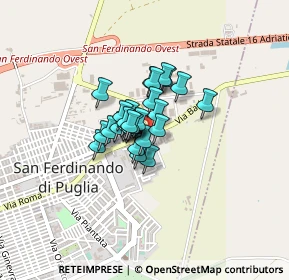 Mappa Via Barletta, 76017 San Ferdinando di Puglia BT, Italia (0.22222)