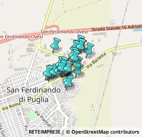 Mappa Via delle Mimose, 76017 San Ferdinando di Puglia BT, Italia (0.23333)