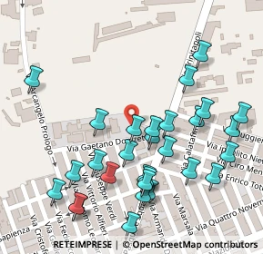 Mappa Via Gaetano Donizetti, 76017 San Ferdinando di Puglia BT, Italia (0.14138)