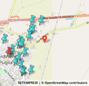 Mappa Via Barletta I traversa, 76017 San Ferdinando di Puglia BT, Italia (0.699)