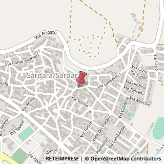 Mappa Via umberto i 57, 09030 Sardara, Medio Campidano (Sardegna)