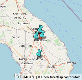 Mappa Via Giuseppe Garibaldi, 73020 Cavallino LE, Italia (6.59545)