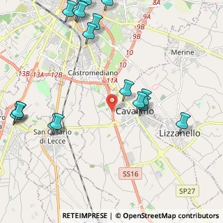 Mappa Ss 16 Lecce-Maglie Km 961+120, 73020 Cavallino LE, Italia (3.03706)