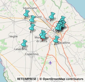 Mappa Via Col di Tenda, 73047 Monteroni di Lecce LE, Italia (7.01222)