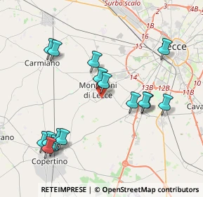 Mappa Via Col di Tenda, 73047 Monteroni di Lecce LE, Italia (4.56)