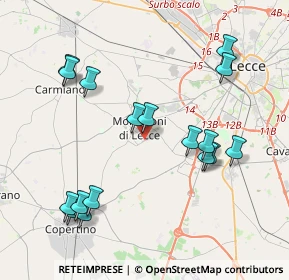 Mappa Via Col di Tenda, 73047 Monteroni di Lecce LE, Italia (4.67176)