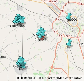 Mappa Via Col di Tenda, 73047 Monteroni di Lecce LE, Italia (5.28053)