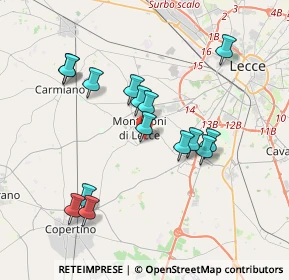 Mappa Via Col di Tenda, 73047 Monteroni di Lecce LE, Italia (3.826)